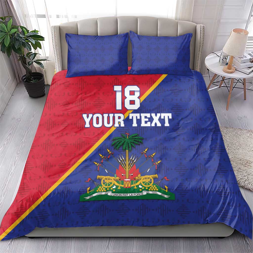 Custom Afro Haiti Football Bedding Set Les Grenadiers - undefined