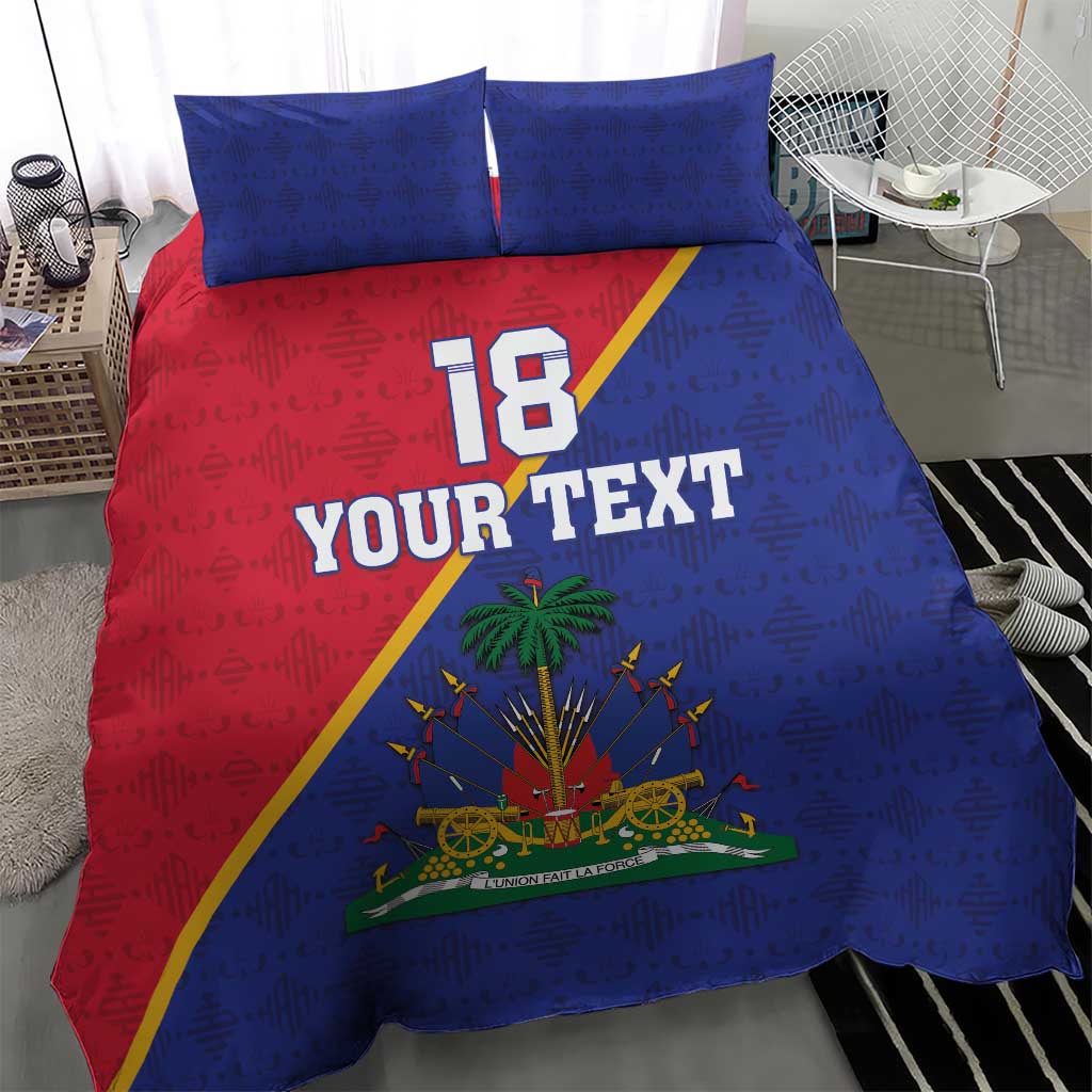 Custom Afro Haiti Football Bedding Set Les Grenadiers - undefined