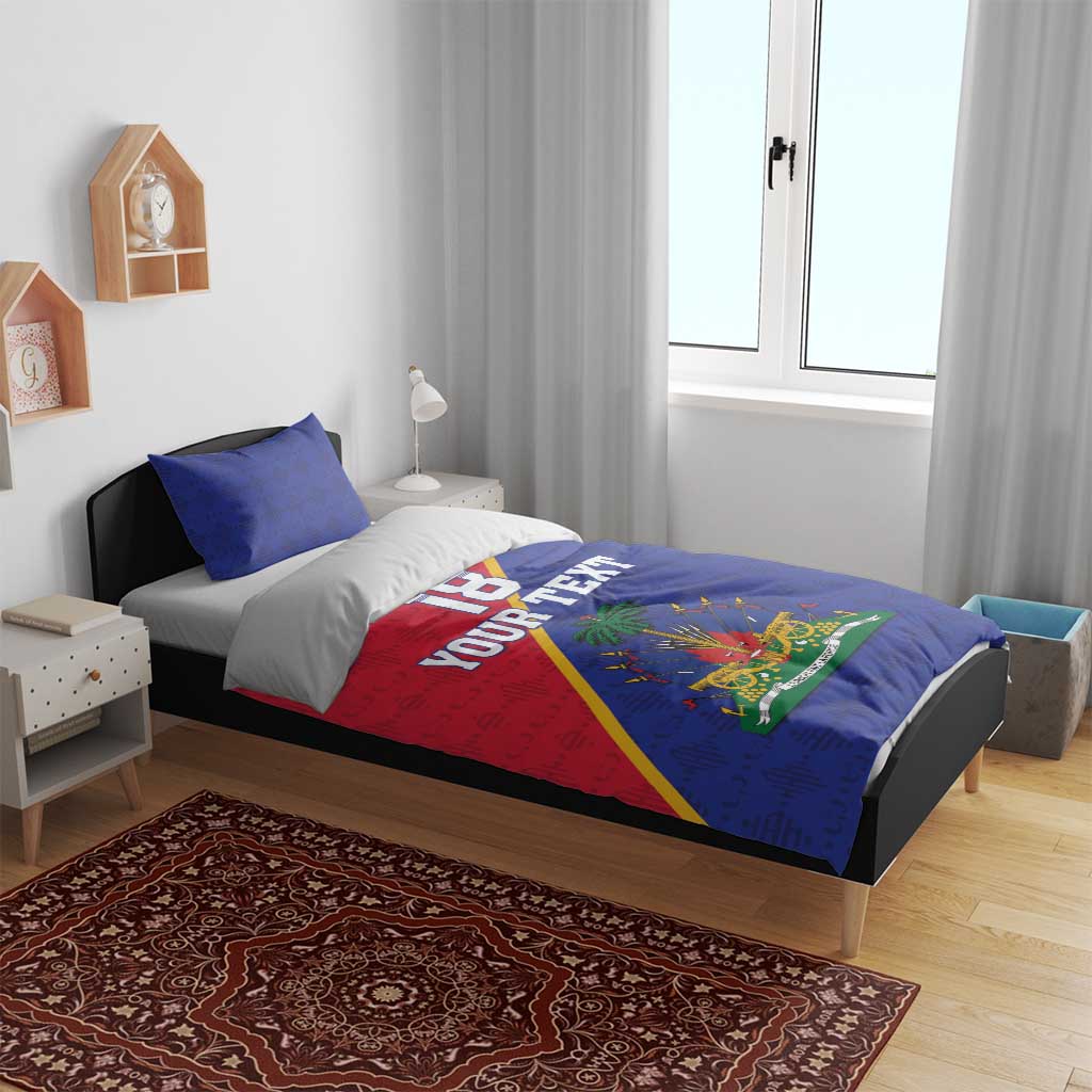 Custom Afro Haiti Football Bedding Set Les Grenadiers - undefined
