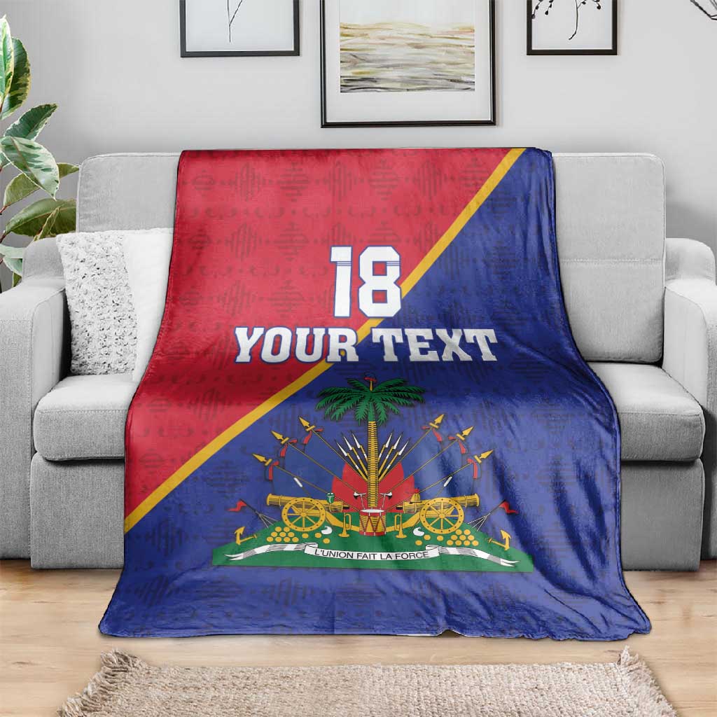Custom Afro Haiti Football Blanket Les Grenadiers - African Pride