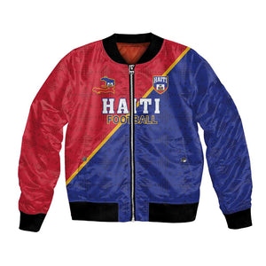 Custom Afro Haiti Football Bomber Jacket Les Grenadiers - African Pride