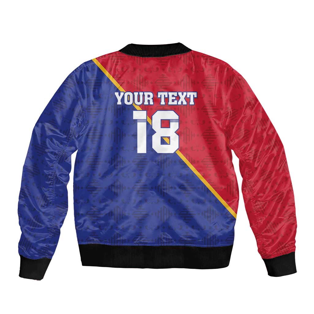 Custom Afro Haiti Football Bomber Jacket Les Grenadiers - African Pride