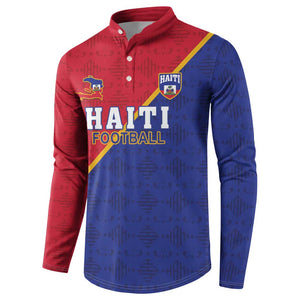 Custom Afro Haiti Football Button Sweatshirt Les Grenadiers