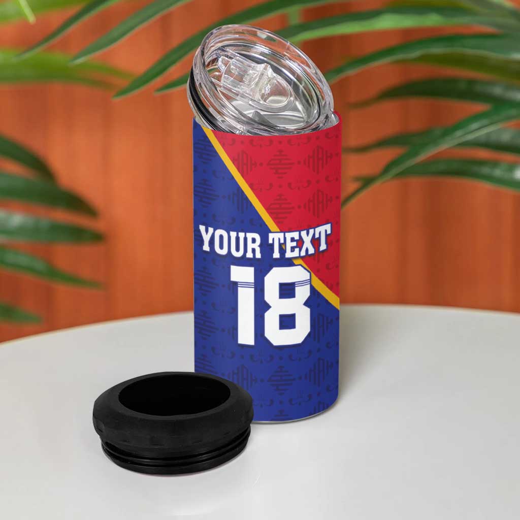 Custom Afro Haiti Football 4 in 1 Can Cooler Tumbler Les Grenadiers - African Pride