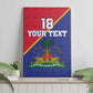 Custom Afro Haiti Football Canvas Wall Art Les Grenadiers - African Pride