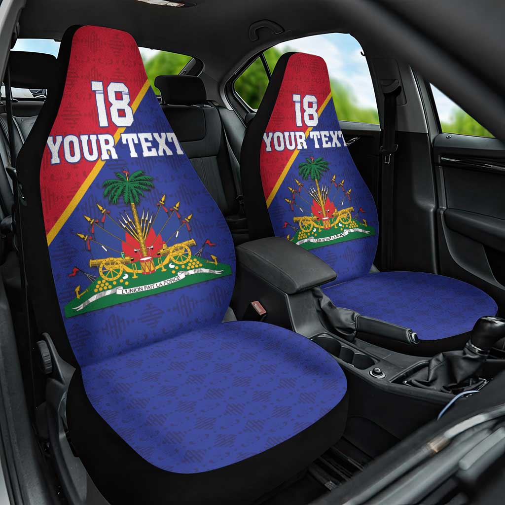 Custom Afro Haiti Football Car Seat Cover Les Grenadiers - African Pride