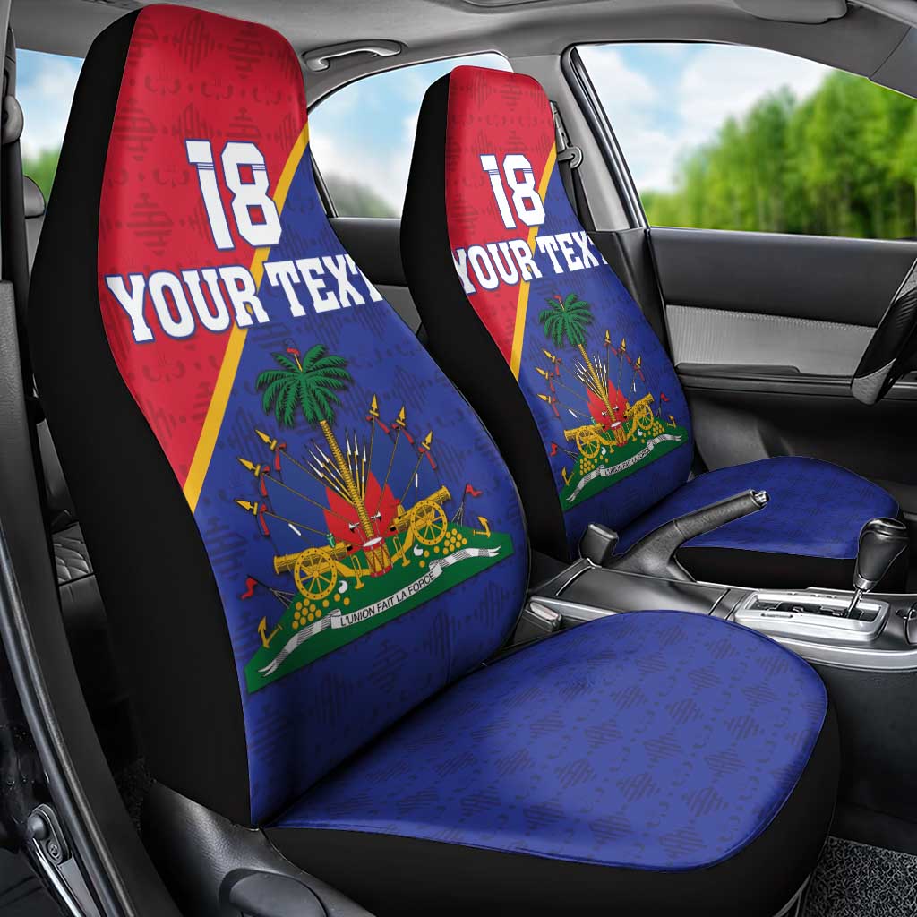 Custom Afro Haiti Football Car Seat Cover Les Grenadiers - African Pride