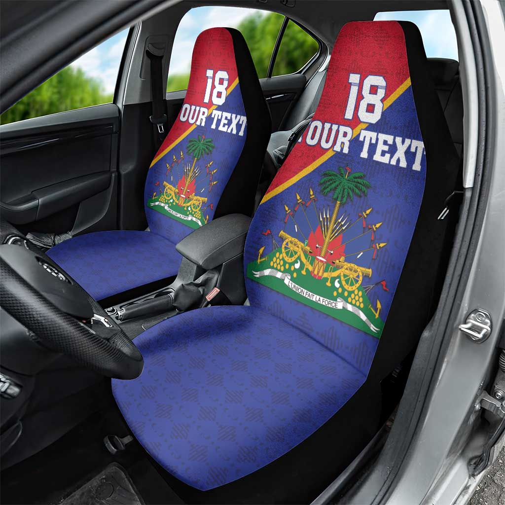 Custom Afro Haiti Football Car Seat Cover Les Grenadiers - African Pride