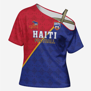 Custom Afro Haiti Football Cross Shoulder Shirt Les Grenadiers