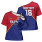 Custom Afro Haiti Football Cross Shoulder Shirt Les Grenadiers