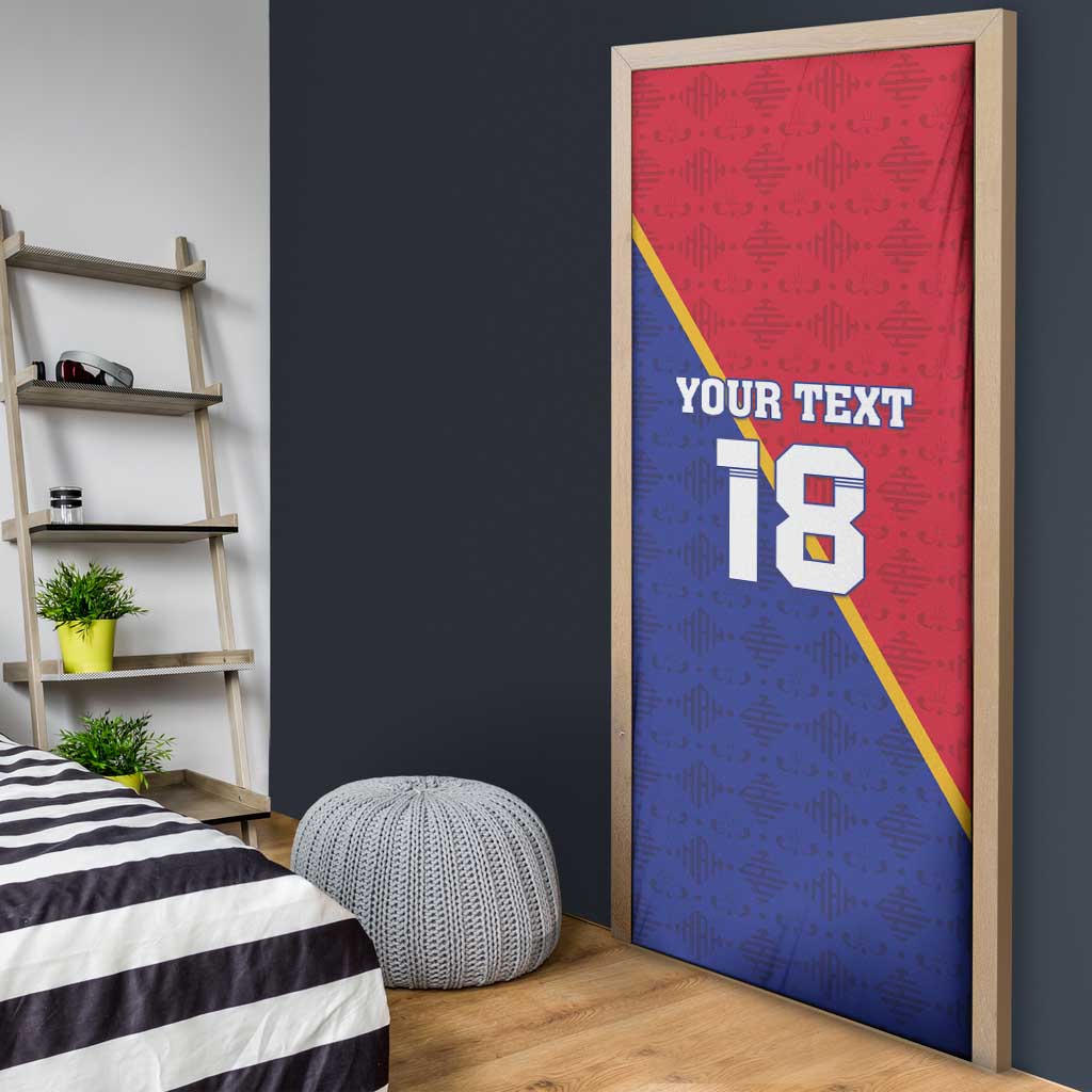 Custom Afro Haiti Football Door Cover Les Grenadiers