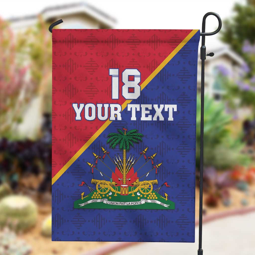 Custom Afro Haiti Football Garden Flag Les Grenadiers - African Pride