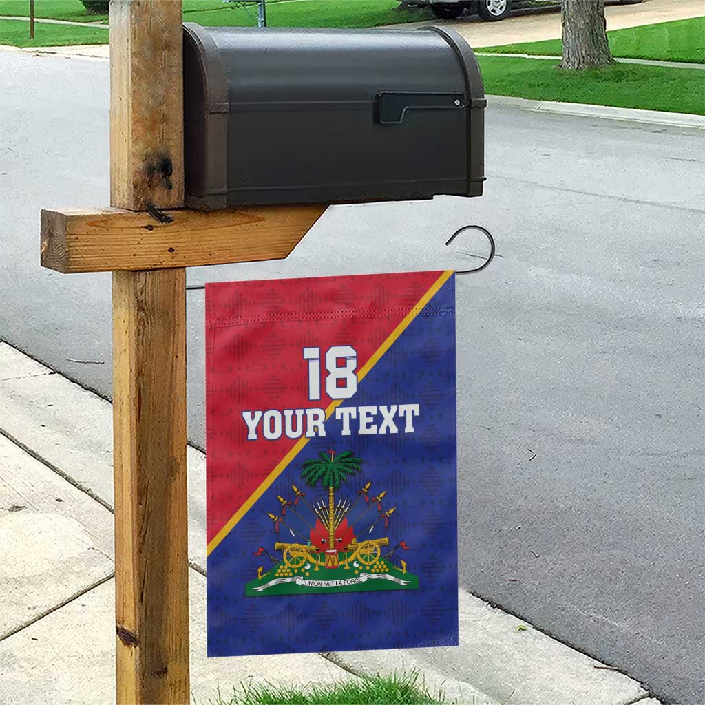 Custom Afro Haiti Football Garden Flag Les Grenadiers - African Pride