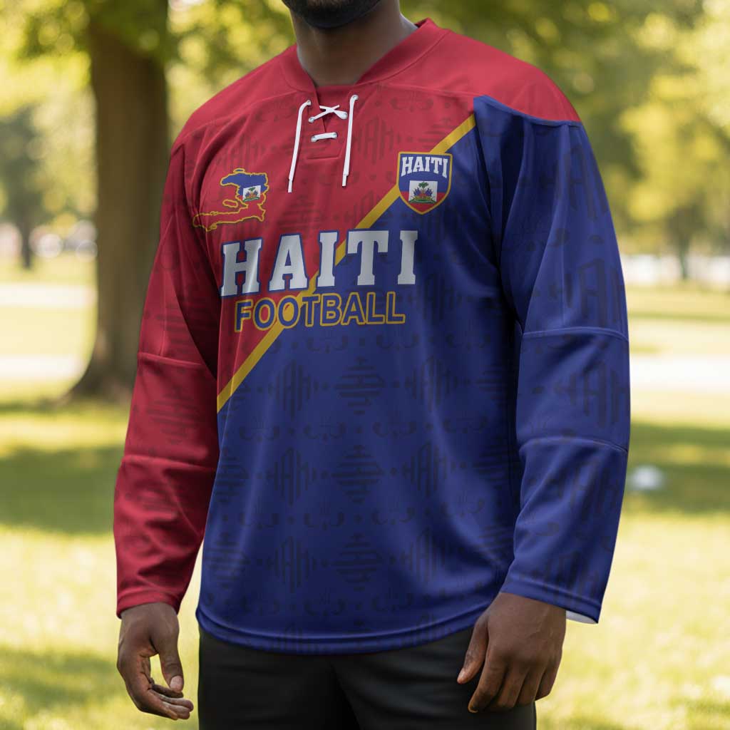 Custom Afro Haiti Football Hockey Jersey Les Grenadiers