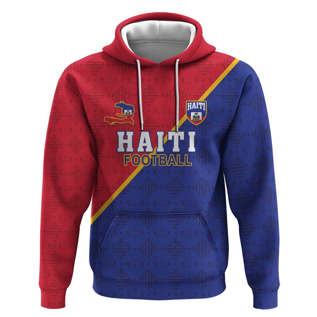 Custom Afro Haiti Football Hoodie Les Grenadiers - African Pride