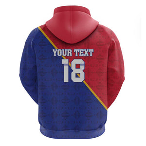 Custom Afro Haiti Football Hoodie Les Grenadiers - African Pride