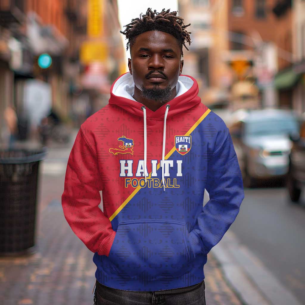 Custom Afro Haiti Football Hoodie Les Grenadiers - African Pride