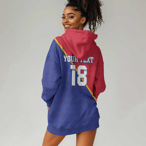 Custom Afro Haiti Football Hoodie Dress Les Grenadiers - African Pride