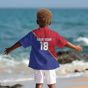 Custom Afro Haiti Football Kid Hawaiian Shirt Les Grenadiers - African Pride