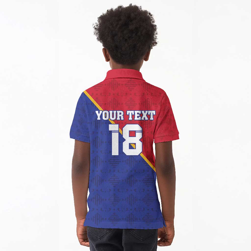 Custom Afro Haiti Football Kid Polo Shirt Les Grenadiers - African Pride