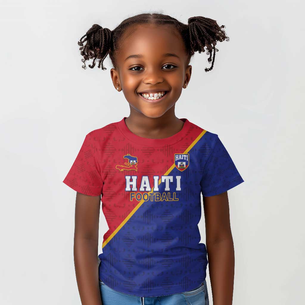 Custom Afro Haiti Football Kid T shirt Les Grenadiers - African Pride