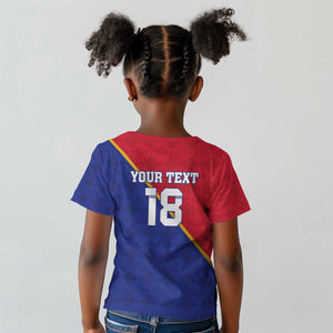 Custom Afro Haiti Football Kid T shirt Les Grenadiers - African Pride