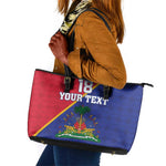 Custom Afro Haiti Football Leather Tote Bag Les Grenadiers - African Pride