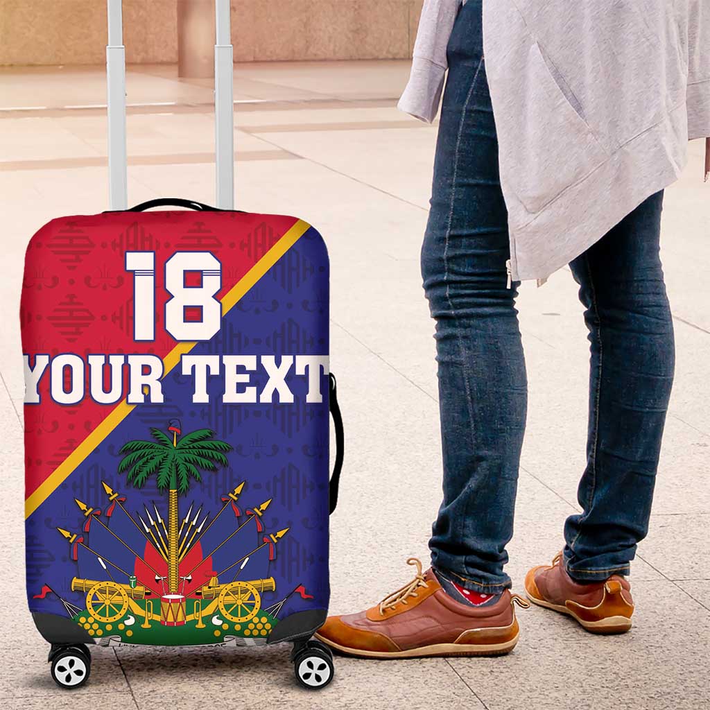 Custom Afro Haiti Football Luggage Cover Les Grenadiers - African Pride