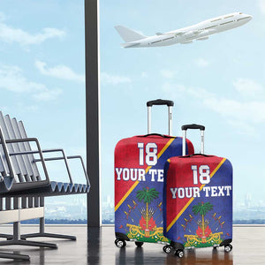 Custom Afro Haiti Football Luggage Cover Les Grenadiers - African Pride
