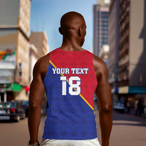 Custom Afro Haiti Football Men Tank Top Les Grenadiers - African Pride