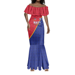 Custom Afro Haiti Football Mermaid Dress Les Grenadiers - African Pride