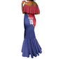 Custom Afro Haiti Football Mermaid Dress Les Grenadiers - African Pride