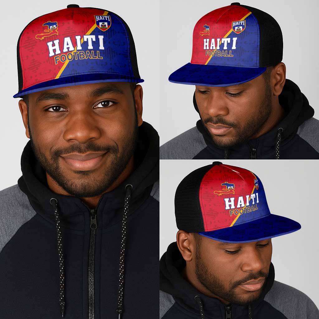 Afro Haiti Football Mesh Trucker Cap Les Grenadiers - African Pride