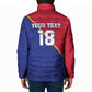 Custom Afro Haiti Football Padded Jacket Les Grenadiers
