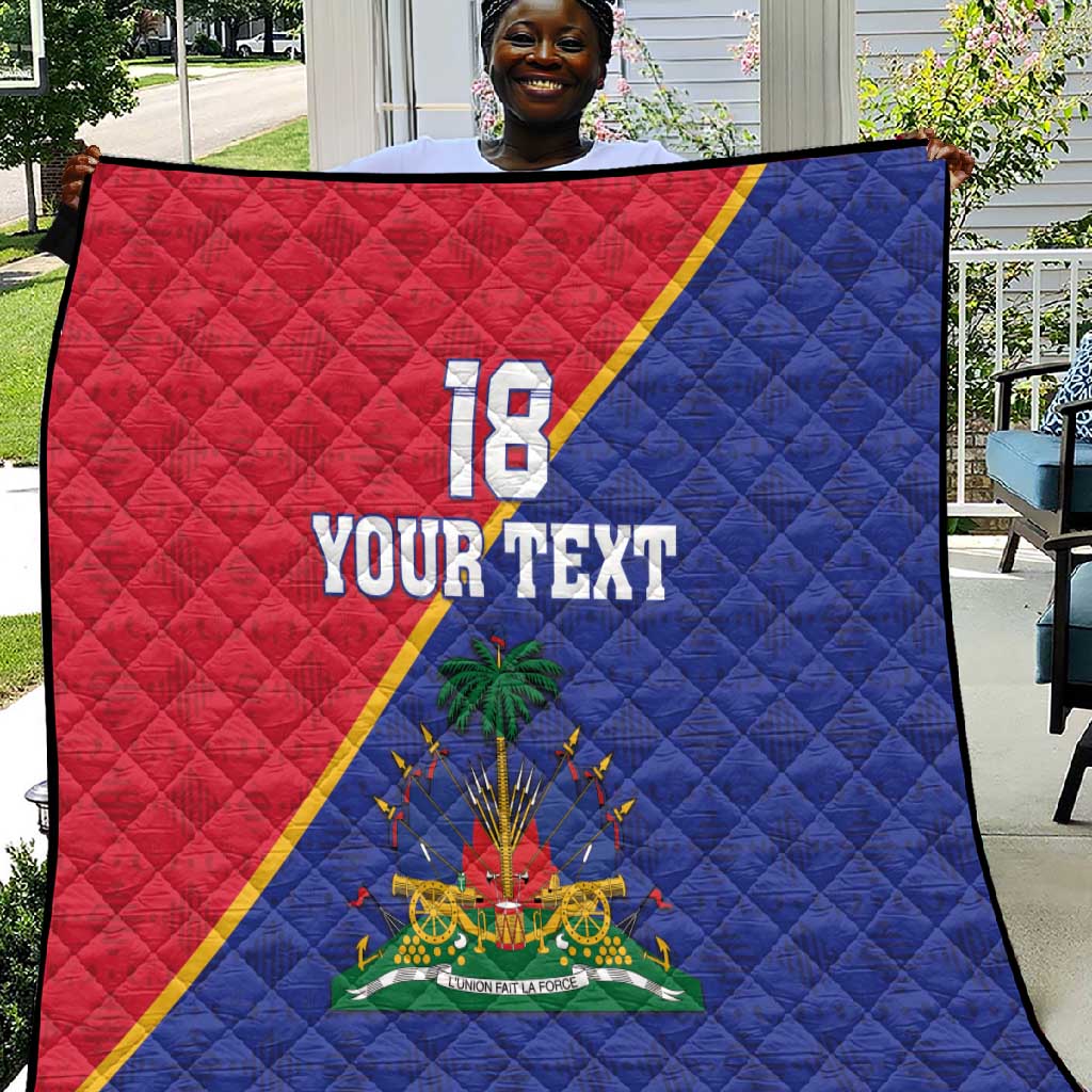 Custom Afro Haiti Football Quilt Les Grenadiers - African Pride