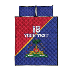 Custom Afro Haiti Football Quilt Bed Set Les Grenadiers - African Pride