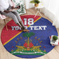 Custom Afro Haiti Football Round Carpet Les Grenadiers - African Pride