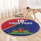 Custom Afro Haiti Football Round Carpet Les Grenadiers - African Pride