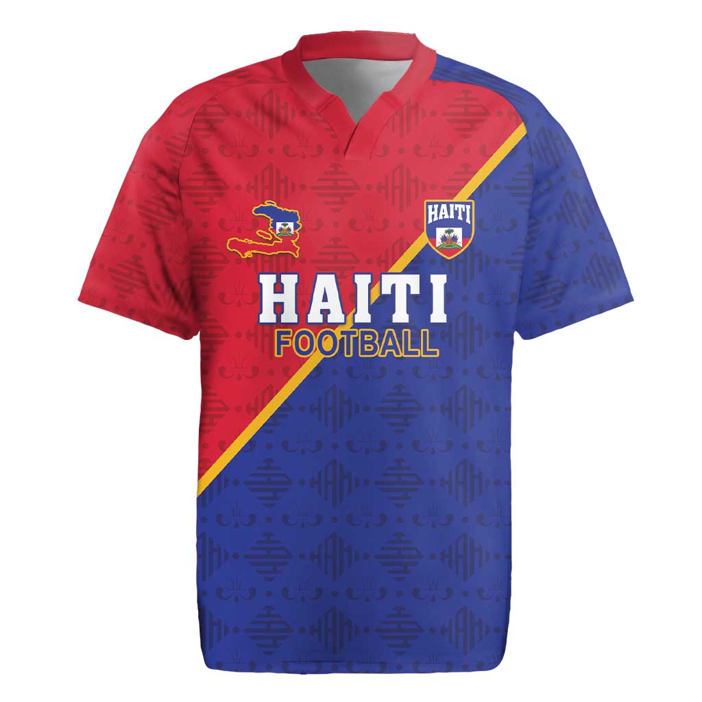 Custom Afro Haiti Football Rugby Jersey Les Grenadiers - African Pride