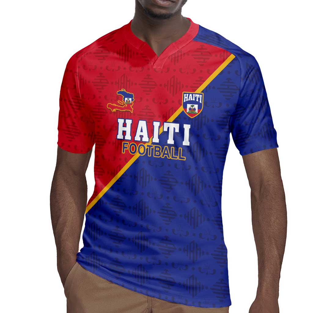 Custom Afro Haiti Football Rugby Jersey Les Grenadiers - African Pride