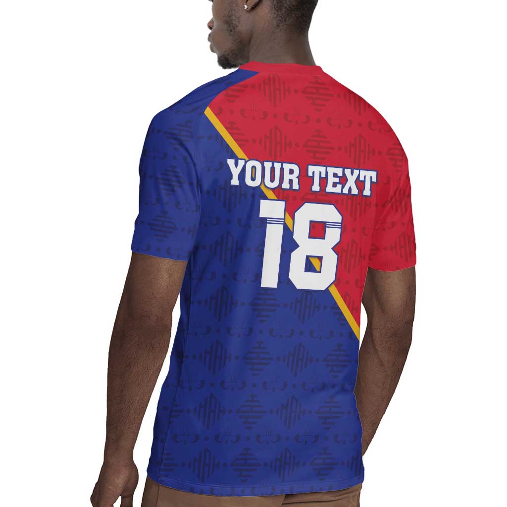 Custom Afro Haiti Football Rugby Jersey Les Grenadiers - African Pride