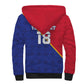 Custom Afro Haiti Football Sherpa Hoodie Les Grenadiers - African Pride