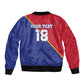 Custom Afro Haiti Football Sleeve Zip Bomber Jacket Les Grenadiers - African Pride