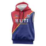 Custom Afro Haiti Football Sleeveless Hoodie Les Grenadiers - African Pride