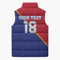 Custom Afro Haiti Football Sleeveless Puffer Jacket Les Grenadiers