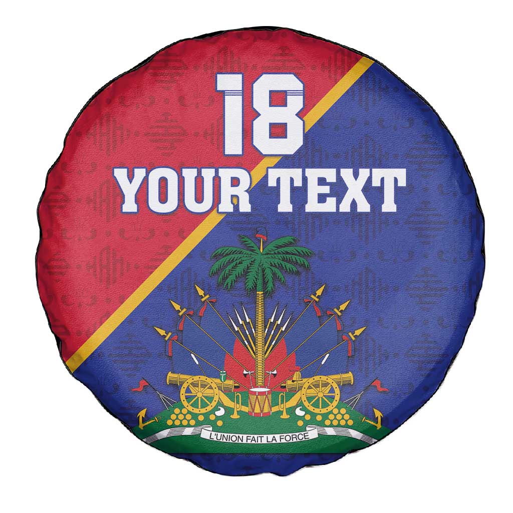 Custom Afro Haiti Football Spare Tire Cover Les Grenadiers - undefined