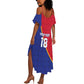 Custom Afro Haiti Football Summer Maxi Dress Les Grenadiers - African Pride