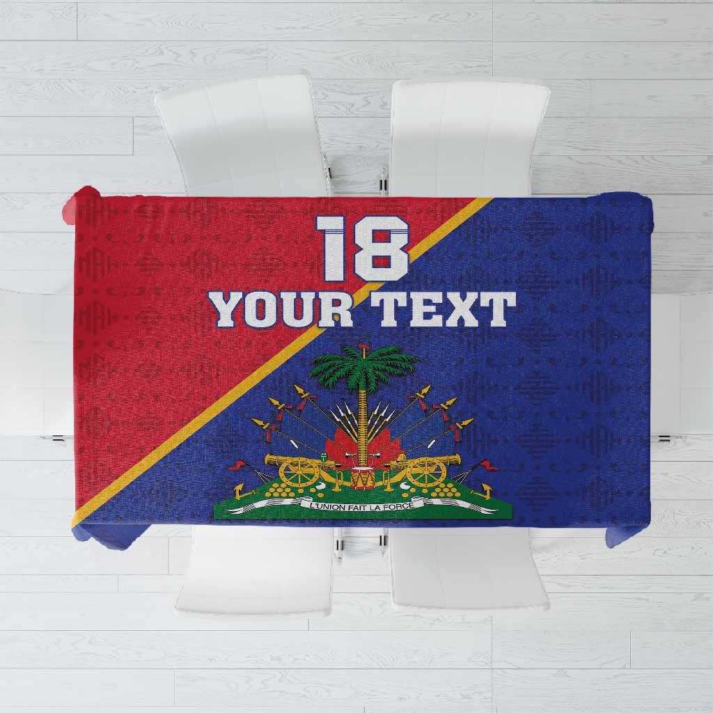 Custom Afro Haiti Football Tablecloth Les Grenadiers - African Pride