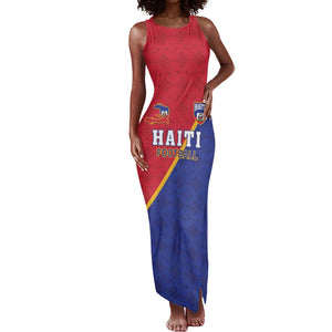 Custom Afro Haiti Football Tank Maxi Dress Les Grenadiers - undefined