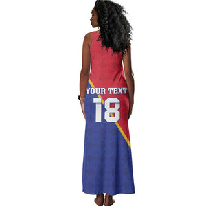 Custom Afro Haiti Football Tank Maxi Dress Les Grenadiers - undefined